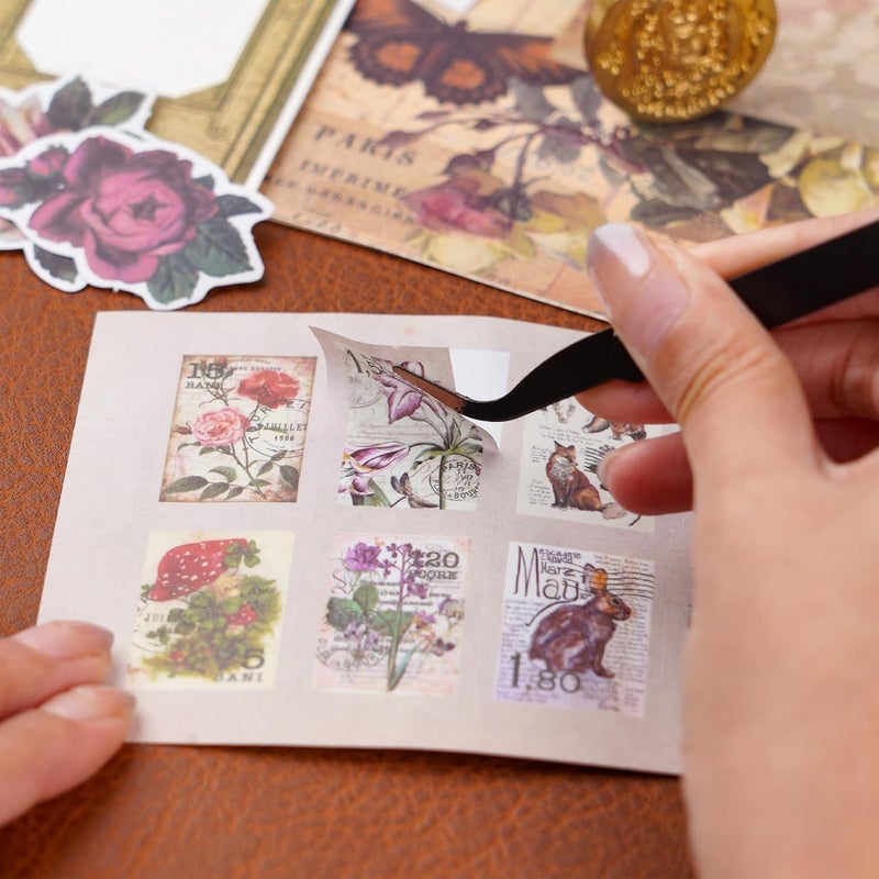 Funto Scrapbooking Kit (202 PCS), Vintage Collection-Rose Angel, Perfect for Bullet Scrapbooking Materials, Planner DIY Arts Craft Collage - Image 5
